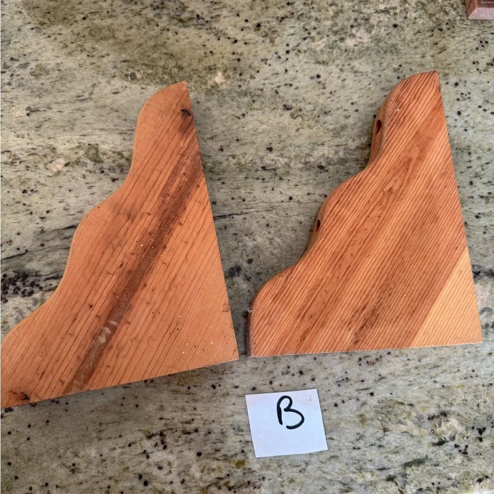Several sets of Wood Grain Tan Decorative Wall Corbels or Shelf braces - Pair